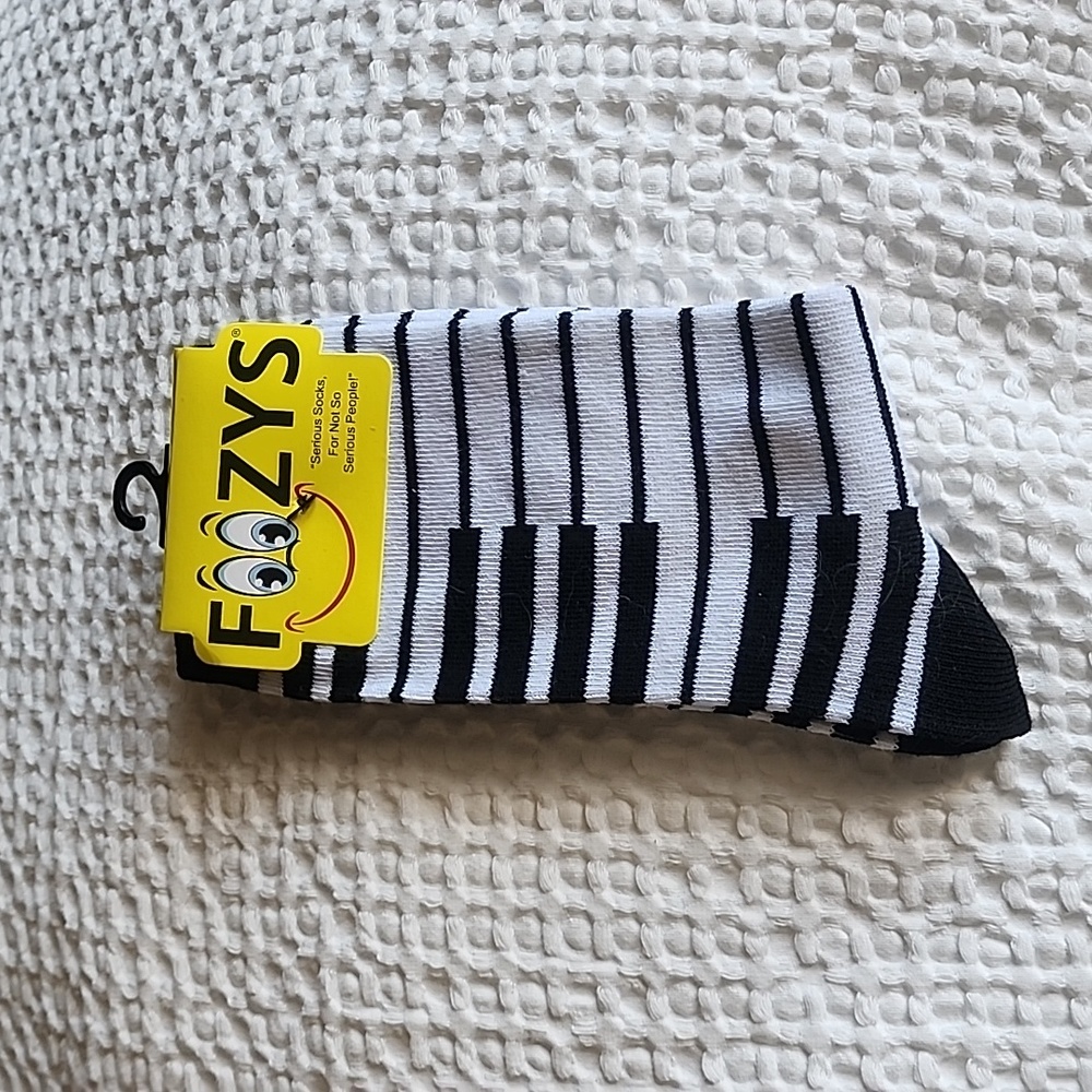 3/$20 Deal Foozy Funny Piano Socks!